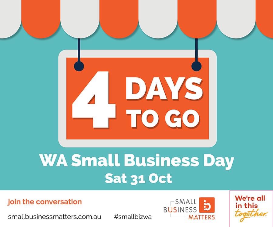 smallbizWA's tweet photo. Celebrating our WA Small Business sector this Sat 31 October and its more than 226,000 businesses across the state.
WA Small Business Day 2020.
#smallbusiness #smallbizwa #smallbusinessowner #shoplocal #mysmallpledge #ThinkSmallFirst https://t.co/oZLvqrfTWH