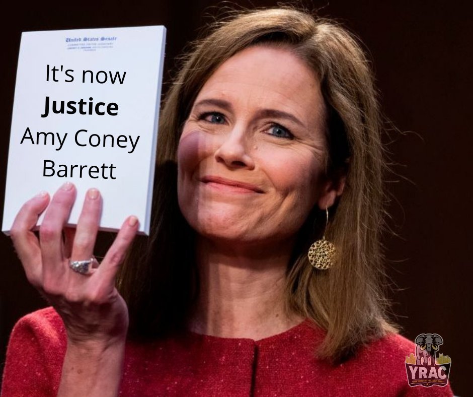 Allegheny_YRS's tweet photo. It's a great day for our Country and our Constitution: Amy Coney Barrett has been confirmed as the next Supreme Court Justice! #ACB #filledthatseat https://t.co/nMA3pSnk3r