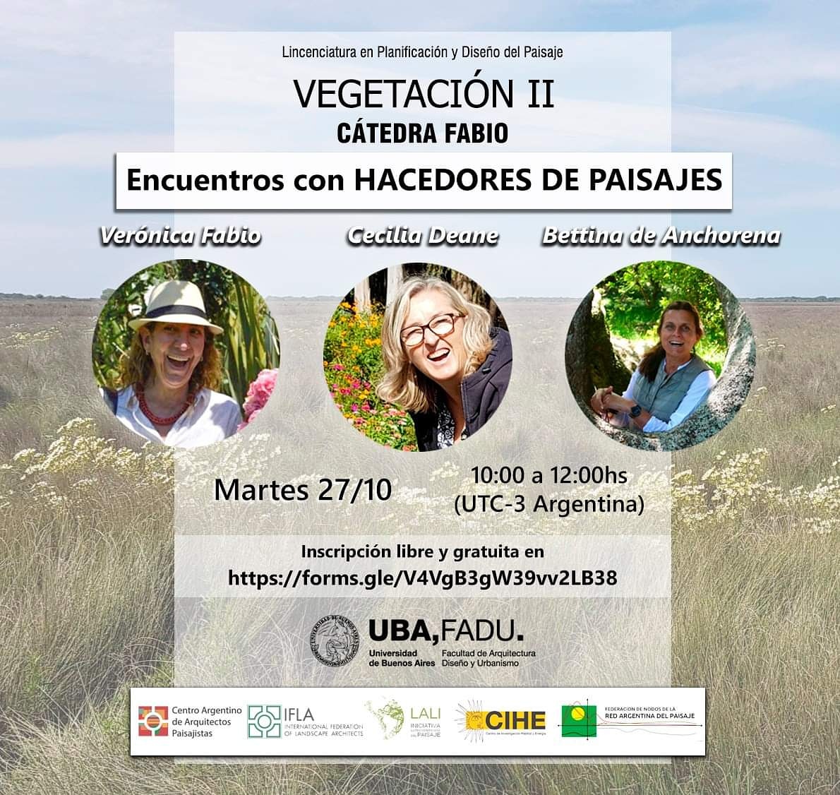 Mañana
Encuentro con hacedores de paisajes