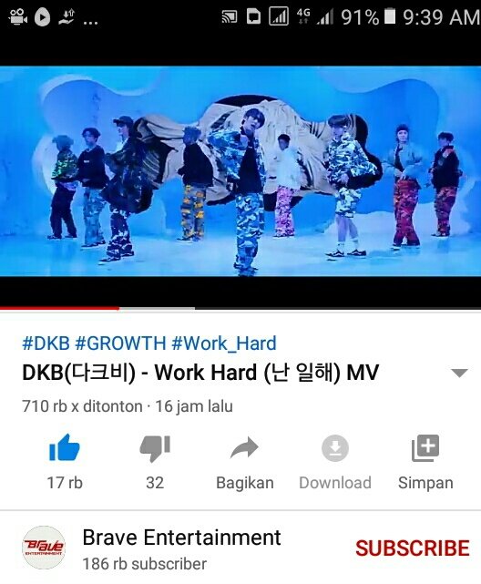 4ever_loveDB5K's tweet photo. Let's streaming #DKB #WORKHARD #MV #710k https://t.co/4Roaii3hrc reach to 1M ๐ https://t.co/efFOgyIctn