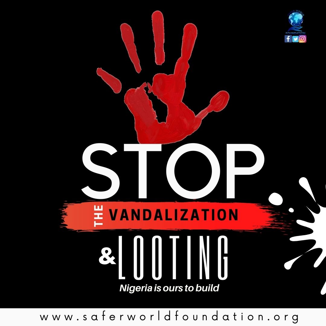swemyada's tweet photo. Looting, destruction, crime &amp; violence have no place in our vision.

The energy &amp; passion can be better channelled into dialogue, advocacy &amp; reforms based on #peace, justice &amp; equity. 

#EndSARS 
#ENDBADGOVERNANCE 
#SecureNigeria 
#NotAnotherNigerian 

.@julietkego https://t.co/9lXnCgS31J