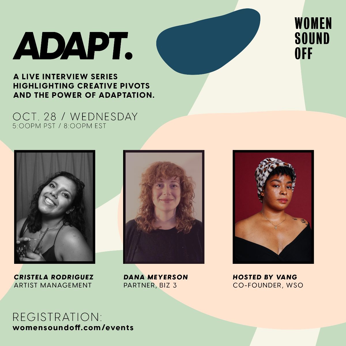 Join us for ADAPT w/ Dana Meyerson <a href="/danameyerson/">DANA MEYERSON PARODY ACCOUNT</a> &amp; Cristela Rodriguez <a href="/cristelaroo/">cristelaroo</a> this Wednesday @ 5PM PST for a special convo! Hosted by <a href="/vange__/">Vange'</a> - RSVP HERE mailchi.mp/7276c22026b3/a…