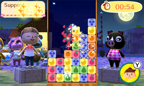 Animal Crossing Puzzle League is a minigame inside Animal Crossing New Leaf for 3DS—you can unlock it by collecting the 3DS furniture item & getting high scores in all the modes unlocks clothing items themed around Panel de Pon protagonist Lip  https://twitter.com/PonyTatsujin/status/1320900443023855617