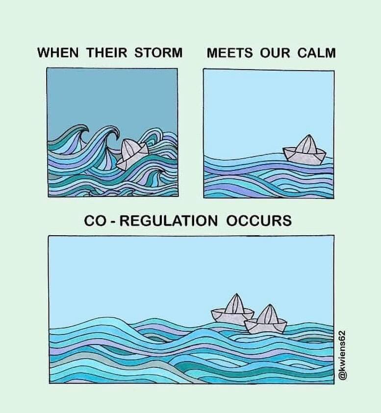 Trauma is both emotionally and physiologically dysregulating. 

Holding space—providing safety, warmth, comfort, and connection—creates opportunity for co-regulation helping to regulate difficult emotions.

Thank you <a href="/kwiens62/">Kristin Wiens</a> for this image.