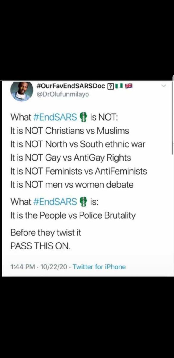 Scarletsalsa's tweet photo. #EndSARS #EndBadGoveranceInNigeria https://t.co/jmCJakMut2