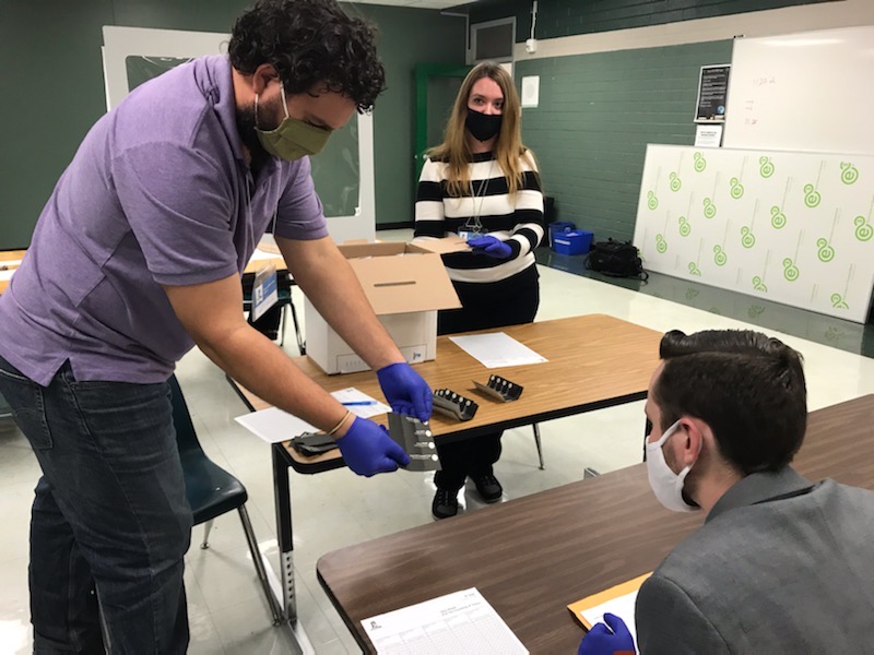 ElectionsSask's tweet photo. Counting is underway across the province. Heaviest ballot box to count tonight? One advance poll had 1,287 ballots. This takes time.... https://t.co/D6a1F35UDl