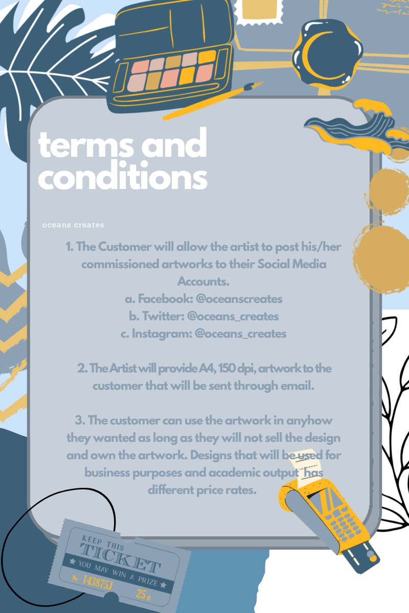 oceans_creates's tweet photo. Good morning! We're happy to inform you that November Slots are now open! Here are the details on how to order. Please be guided with our terms and conditions. Have a great day ahead! 😊💙

#Oceans
#OceansCreates
#LetsBeCreativeToday
#commisionsopen https://t.co/Yx03TlEgdU