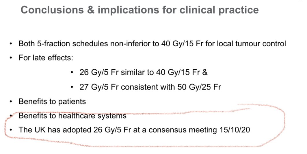 Erin Gillespie, MD MPH (@eringillespiemd) on Twitter photo 🚨#ASTRO20 As of Oct 15, UK has adopted FAST Forward for routine patient care, both whole breast and PBI.
Elegant study zeroing in on the a/b.
<a href="/MSK_RadOnc/">Memorial Sloan Kettering Radiation Oncology</a> we continue to lower the age at which we routinely recommend this approach. #SlowlyButSurely (vs #ROAPM?) 🚨#ASTRO20 As of Oct 15, UK has adopted FAST Forward for routine patient care, both whole breast and PBI.
Elegant study zeroing in on the a/b.
<a href="/MSK_RadOnc/">Memorial Sloan Kettering Radiation Oncology</a> we continue to lower the age at which we routinely recommend this approach. #SlowlyButSurely (vs #ROAPM?)