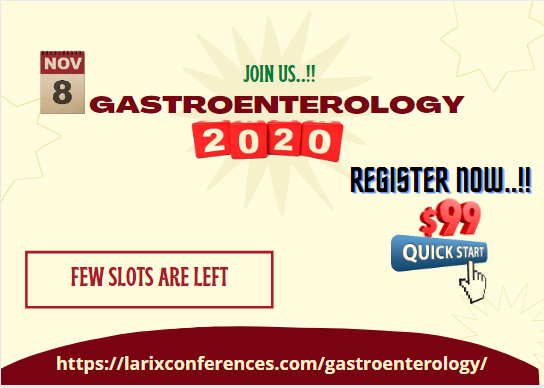 Alexia2Roy's tweet photo. #Gastroenterology 2020
#Online_Conference
#November 08, 2020
Register Now with just 99USD only.. Comment your Email Id's to get the discount link..!!
Click to register:  https://t.co/qRPRkKiMQ2
eMail: gastro@larixinternational.org
Contact: +65 3158 6820 https://t.co/BOY0FI1Rdx