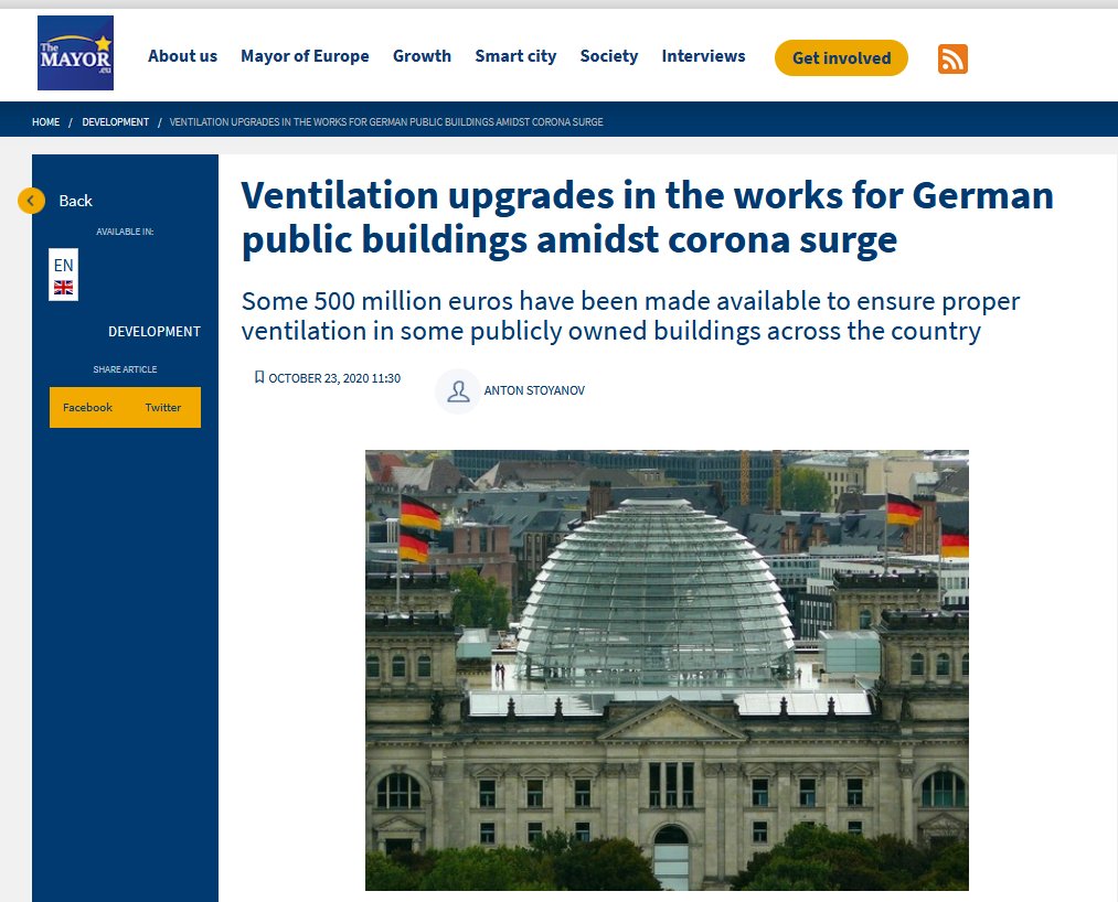 5) Germany announced last week it will invest 500 million Euros to upgrade ventilation in public offices, universities and schools to fight the  #coronavirus. In contrast, Quebec is spending $50 million, or 3% of Germany’s budget. Germany's population is 10 times Quebec's.