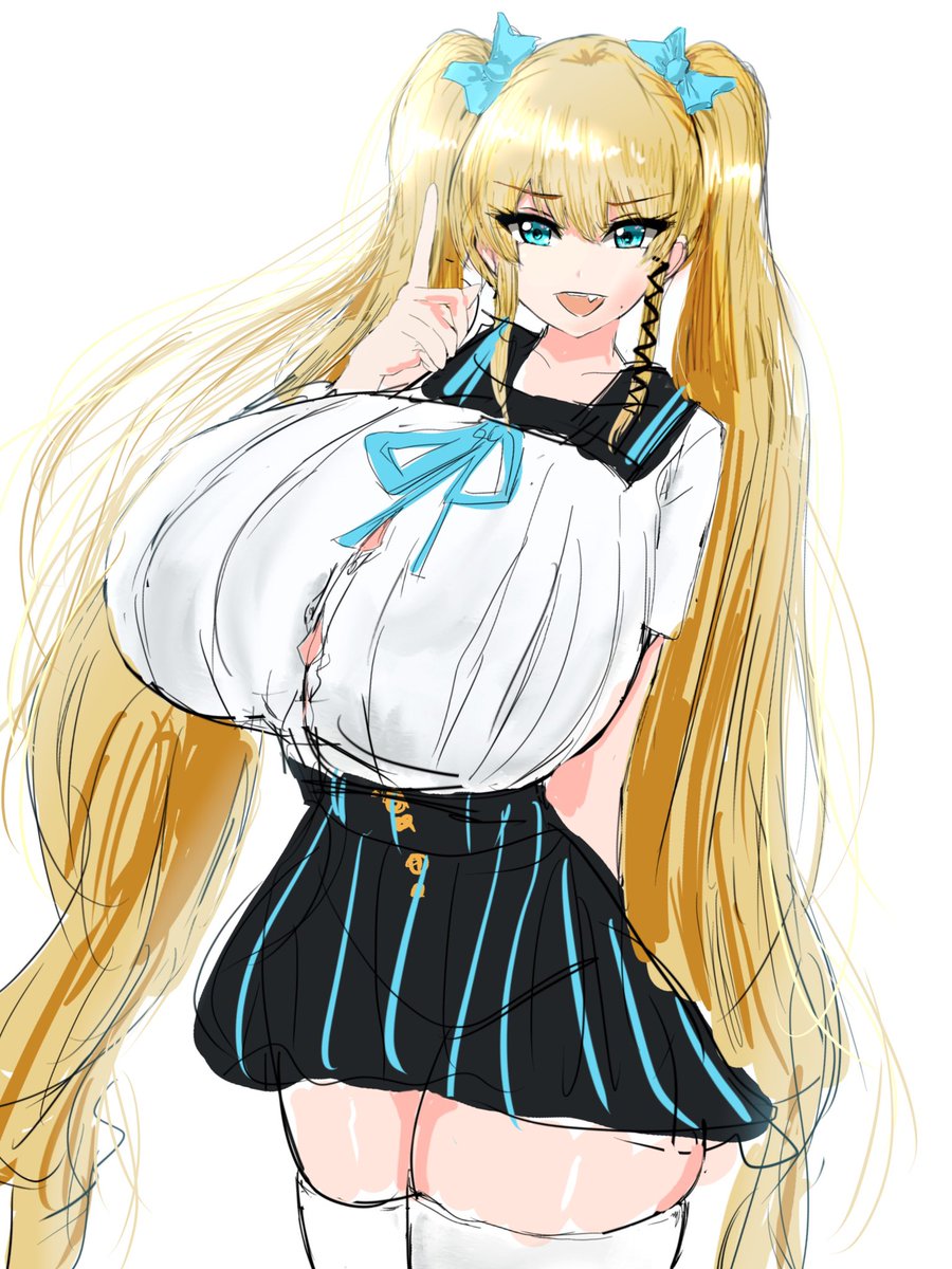 制服ver
 #とにかく乳と態度がデカいツインテ娘 