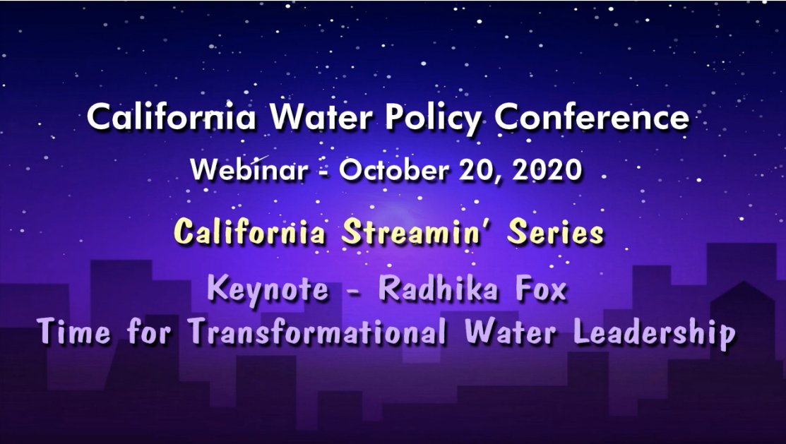 CALWATERPOLICY's tweet photo. Miss our California Streamin' webinar on transformative water leadership last week? Watch it on demand on our website now and see what you missed! #cawater #cwp29 https://t.co/AyfJAtH6CQ https://t.co/s1uupGvB0m