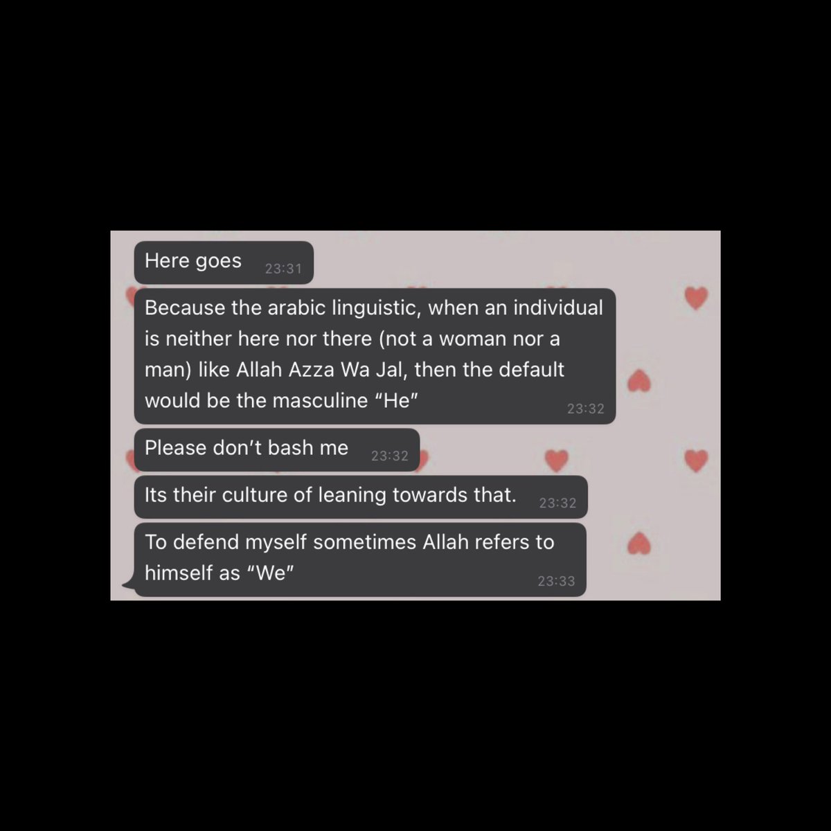 why do we use pronouns on God if God has no gender?*a question from my friend