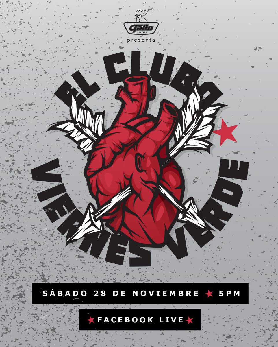 ViernesVerde's tweet photo. Se viene un mega toque!! Quienes fueron a alguna de las fechas de la Gira que tenemos con @elClubo ? Sabemos que muchos se quedaron con las ganas y por eso la retomaremos en versión online! Anoten de una vez, Sabado 28 de nov a las 5pm!!! #GalloMusic @Cerveza_Gallo https://t.co/7KQ10pc9bX