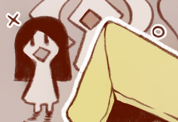 このロゴが前わけ髪型の女の子に見える部分は伝わっただろうか? 