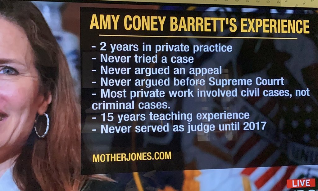 HeatherMoAndCo's tweet image. #AmyComeyBarrett is a religious supremacist cultist (who weirdly doesn’t know how to pronounce common words like ‘poignant’), is unfit &amp;amp; was rammed though in the most hypocritical &amp;amp; cravenly fascistic abuse of power anyone living, has ever witnessed in 🇺🇸. #ScotusSham #SCOTUSGate