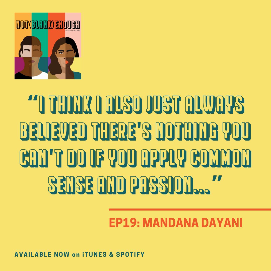 notblankenough's tweet photo. EP19 Mandana Dayani: Not Doing Enough - Immigrating from a dictatorship, transitioning from lawyer to working in fashion, and how her love for America fuels her activism; Iranian-American entrepreneur and activist @mandanadayani and @grasiemercedes discuss it all! #podcast https://t.co/nrX2hmRdvi