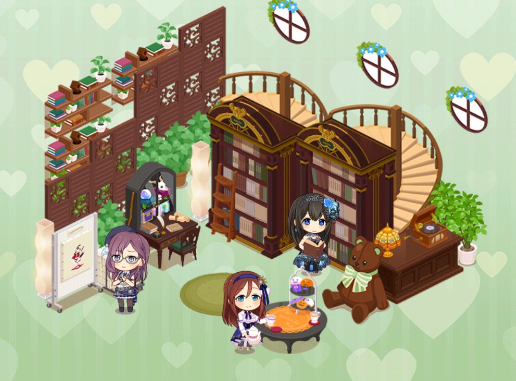 お昼 W ふみふみの過去ルームと いつもの壁紙メーカー デレステスクショお昼の1枚 壁紙メーカー ツイレポ