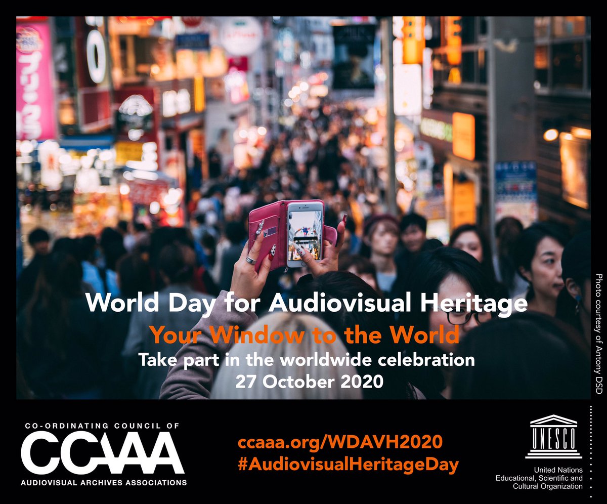 Your Window to the World -the World Day provides an occasion to raise general awareness of the need to take urgent measures and to acknowledge the importance of audiovisual documents.
#AudiovisualHeritageDay #AudiovisualHeritage #MemoryOfTheWorld
