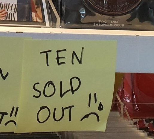 ten’s film set sold out at SMtown Museum