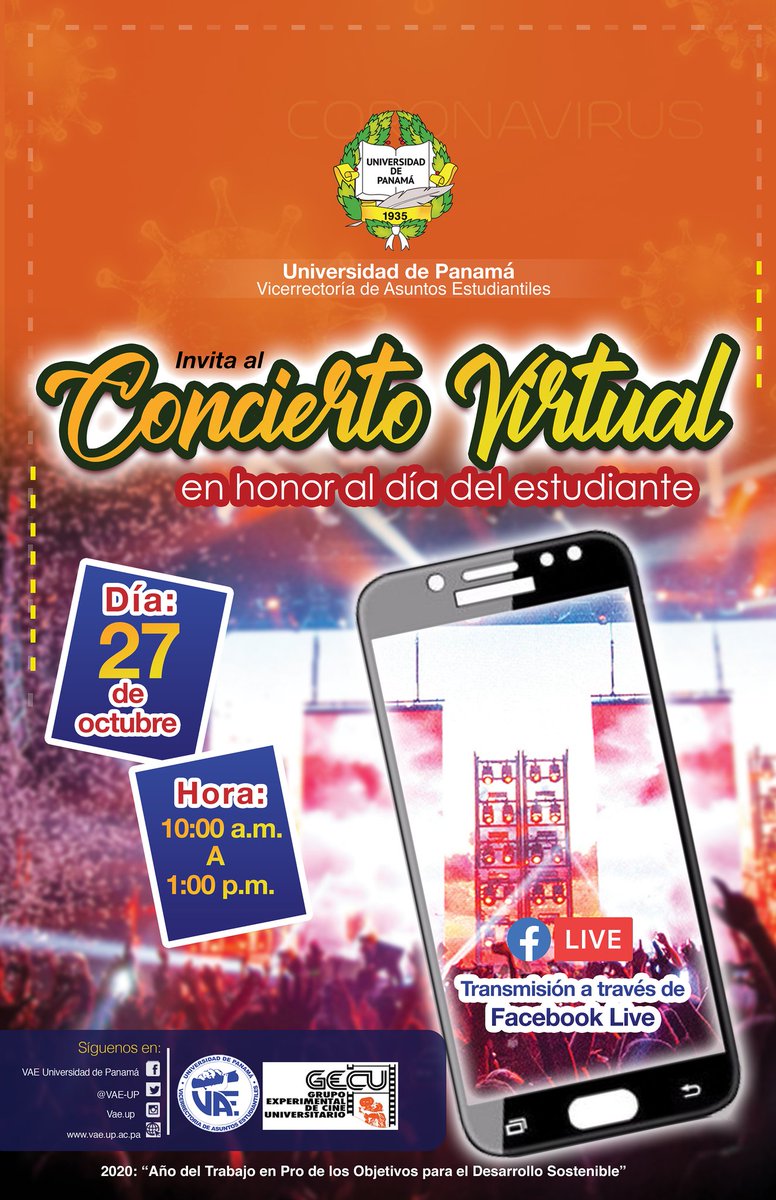 AsuntosEst's tweet photo. Invitación a concierto virtual https://t.co/hiqNQuRJNp
