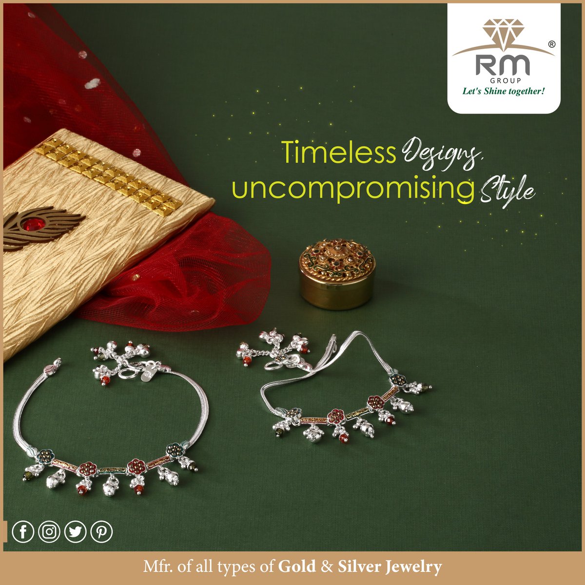 RMGROUP57271562's tweet photo. Unleashing the unique and stunning our jewelry with the finest craftsmanship.
 
#jewelry #silverjewelry #crafted #collection #newcollection #payal #anklets #beautiful #eligant #sparkle #meenakari #art #design #jewelrydesign #jewelrylove #rmgroup #rmgroupindia #rajkot #gujarat https://t.co/uLO6i8MSlB