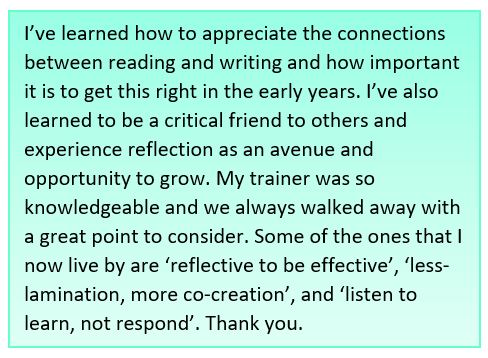 CMassey_Edu's tweet photo. Elated by the feedback from teachers in the first Stage 1 training group for Macquarie Park 2, who have engaged in professional learning with me during a tough year and come out the other side so reflective and passionate. I am both humbled & proud. #EAfS #ReflectiveToBeEffective https://t.co/uw6mZbuWXT