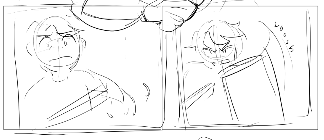 thumbnail vs rough pass

i told you im still working on that comic 