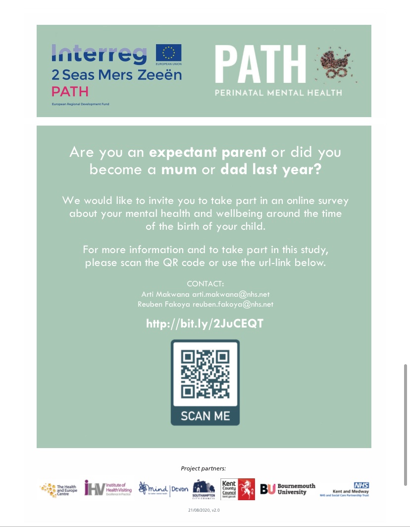 KMPT NHS π (@kmptnhs) on Twitter photo Take part in a KMPT sponsored study by completing our questionnaire!
If you are an expectant parent or have become a parent in the last year we want to know about your wellbeing and mental health during your parenting journey. #perinatalmentalhealth
<a href="/2SeasPATH/">PATH Perinatal Mental Health</a> <a href="/KMPT_Research/">Research at KMPT</a> Take part in a KMPT sponsored study by completing our questionnaire!
If you are an expectant parent or have become a parent in the last year we want to know about your wellbeing and mental health during your parenting journey. #perinatalmentalhealth
<a href="/2SeasPATH/">PATH Perinatal Mental Health</a> <a href="/KMPT_Research/">Research at KMPT</a>