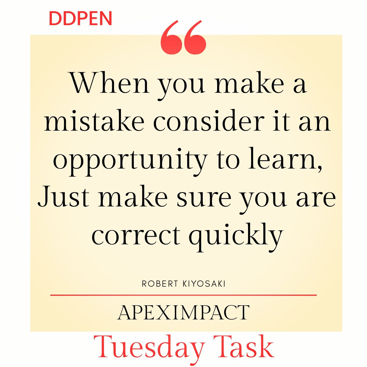 AmbMariamKareem's tweet photo. Tuesday Task
Mistakes are opportunity #DDPEN

TEAMAPEXIMPACT
#LONGRICH #APEXImpact #entrepreneurqoutes  #longrichapeximpact  #startentrepreneur
#growyourdreams https://t.co/PpCfH3W9uV