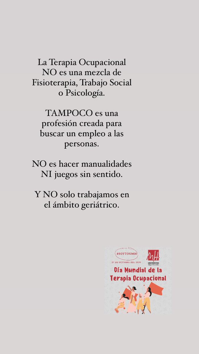 TOCuarentena's tweet photo. ¡Feliz día de la Terapia Ocupacional! https://t.co/gBmeZqC2bg