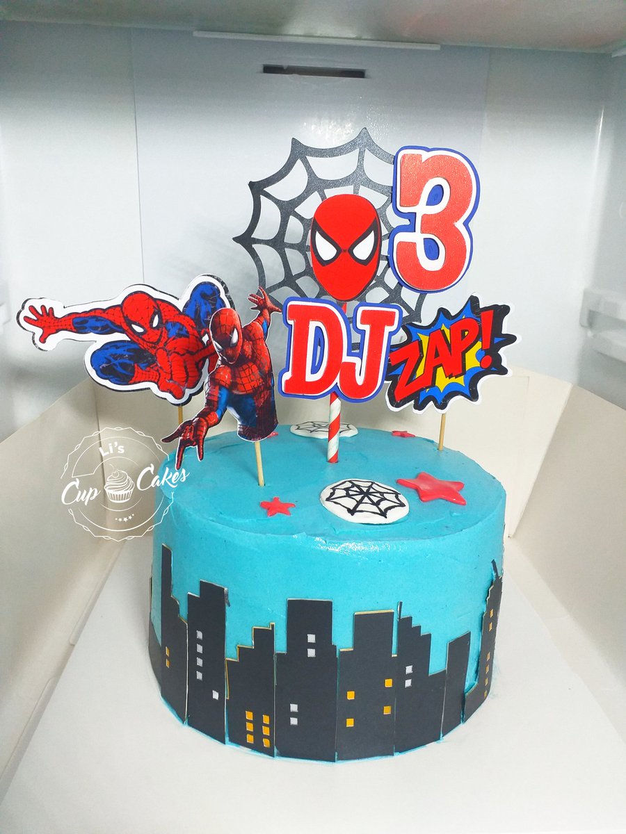 Spiderman themed cake for a Spiderman lover!🤩🕸
•
Details: 8inch double layer for Gh230.00.
• 
#cakes #birthday #birthdaycake #buttercream #cartooncake #spidermancake #Spiderman #accra
#tema #ghana #LisCupcakes