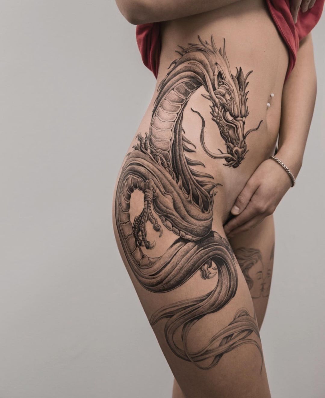 World Tattoo Gallery on X: dragon tattoo by © Azer.Artwork    / X