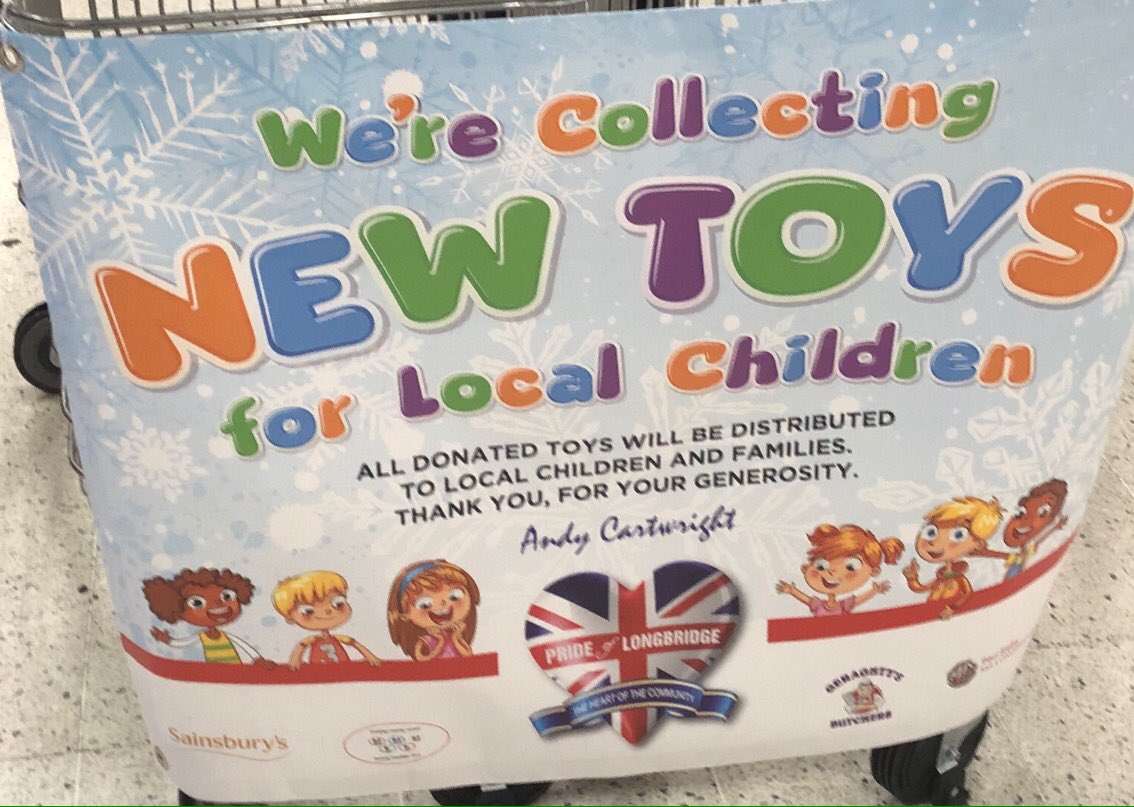 .@marcusrashford 5th year bringing businesses and the community together Christmas Day hampers and toy donations  with Sainsbury's Longbridge, Tony Geraghty butchers ,@frankleyfamilyforum @andycartwright together we make the difference