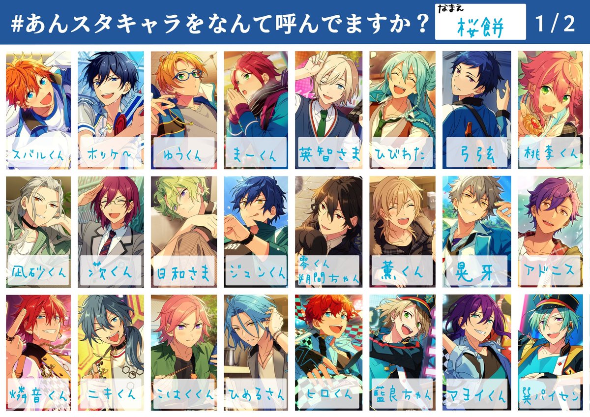 あんスタキャラをなんて呼んでますか Twitter Search あんスタキャラをなんて呼んでますか Twitter Search