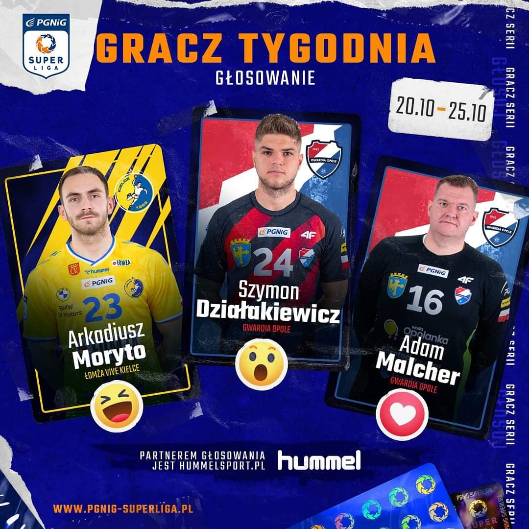 KPRGwardiaOpole's tweet photo. To był dobry mecz 💪 Dwóch naszych nominowanych do tytułu gracza tygodnia @pgnigsuperliga 

#działo #superliga #gracztygodnia #wp #pgnig #kprgo #malcher https://t.co/uVQRONG2vD