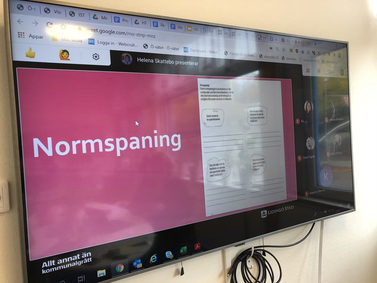RektorBresell's tweet photo. Arbete med Trygghetsplanen. Föreläsning med Friends och nu ”normspanar” vi på skolan, via Meet. #tillsammans #Skärsätra #lidskol #alltannatänkommunalgrått https://t.co/xTIGm3bWWh