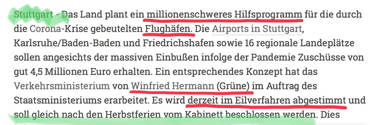 KlimalisteBW's tweet photo. Die @RegierungBW plant #Subventionen für Flughäfen, das Staatsministerium möchte im #Eilverfahren gleich nach den Herbstferien #Millionen für #Flughäfen beschliessen.

Wie geht das mit #1komma5 Grad Grenze zusammen, liebe @RegierungBW ?

@StZ_NEWS (Plus)
https://t.co/LvdXYUcCJX https://t.co/80FoQghq9E