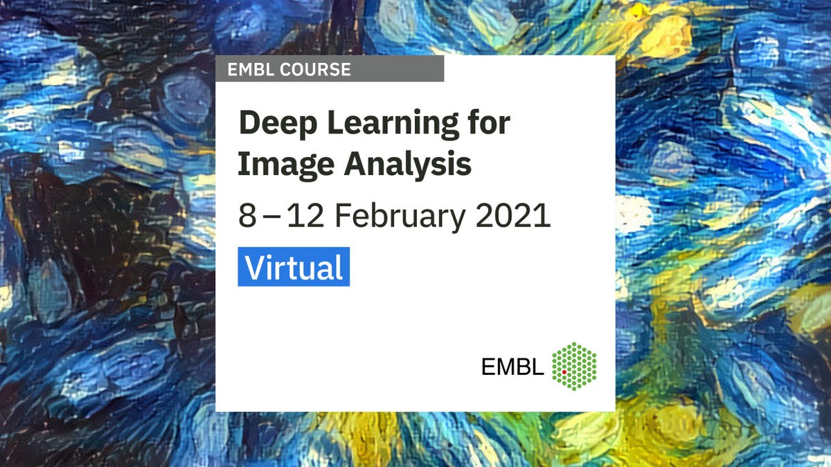 EMBLEvents's tweet photo. Understand the fundamentals of #MachineLearning for #ImageAnalysis, advise others in strategies to obtain ground truth, train and use a CNN for a bioimage analysis task & perform quality control on the results. #EMBLDeepLearning
📩Apply by 16 Nov
🔗https://t.co/blorLvLepu https://t.co/6DP1TM4huE