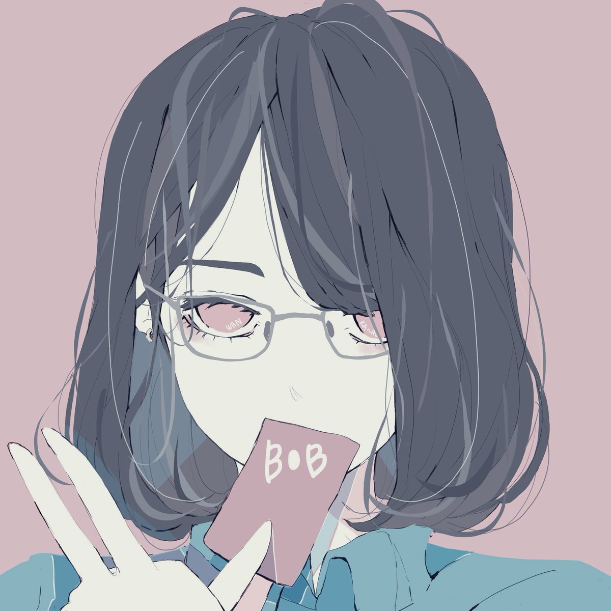 ワンカールボブ ノーコピーライトガールのイラスト