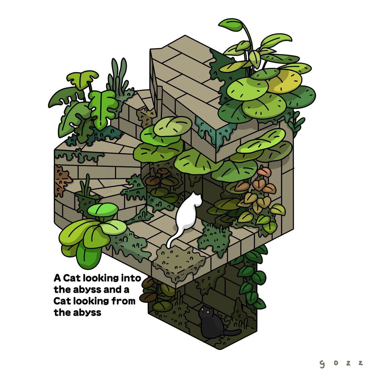 cat no humans plant black cat english text white background animal  illustration images