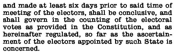 7. Federal law not only recognizes this variation; it *encourages* it.Under the "safe harbor" provision of the Electoral Count Act of 1887, a state's results will be deemed conclusive so long as they are certified within *five weeks* of Election Day: https://www.law.cornell.edu/uscode/text/3/5 