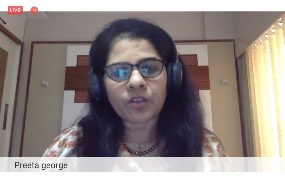 IMC_India's tweet photo. "Research is meant to harness the country's potential in growing the GDP, creating knowledge, value creating economic growth & good quality life" said Dr. Preeta George- Associate Dean - Executive Education & Modular Programmes, @SPJIMR at Session 3 #INDCON2020 today https://t.co/BLbmUpipW5
