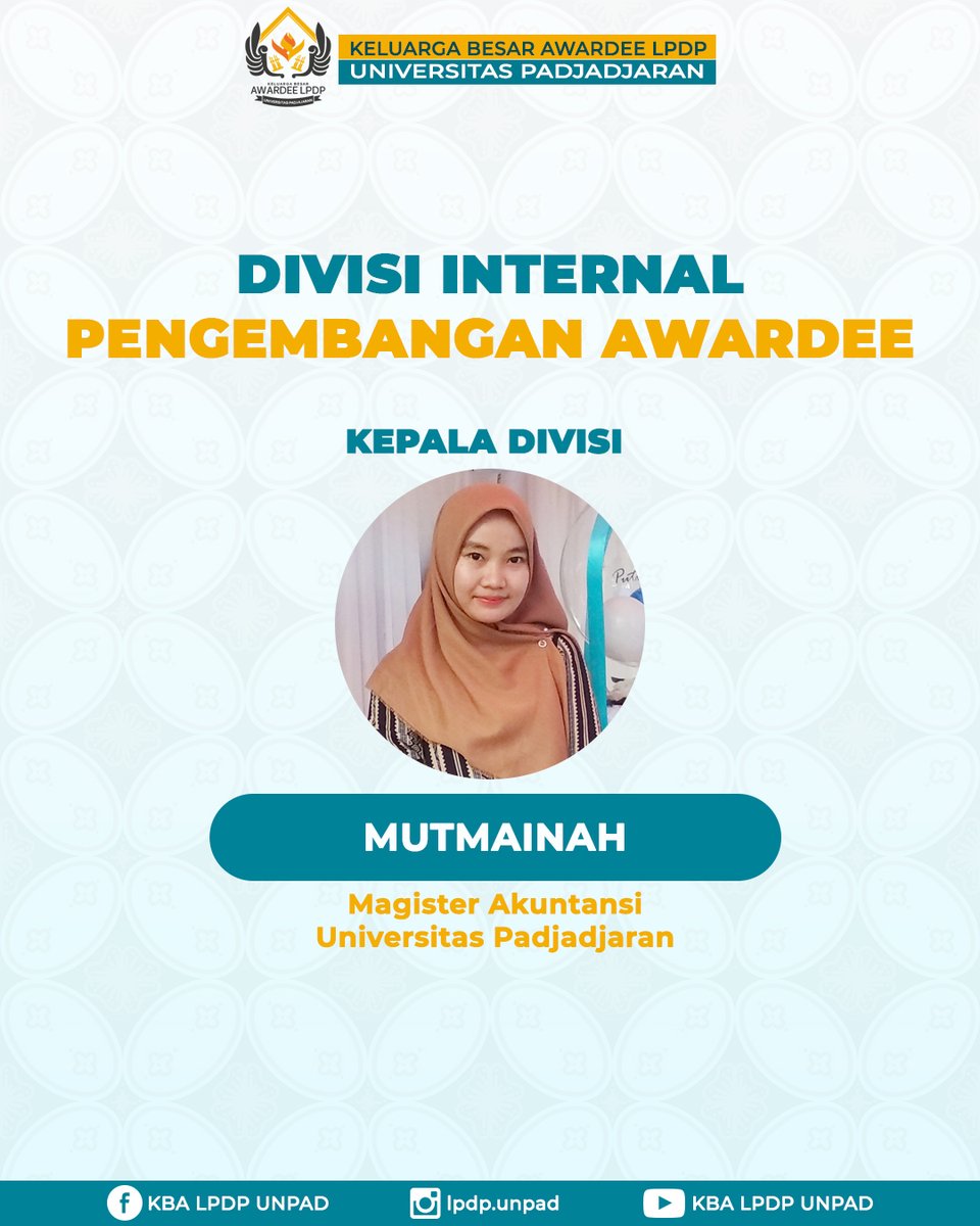 lpdp_unpad's tweet photo. [Divisi Internal dan Pengembangan Awardee]⁣⁣⁣
⁣⁣⁣
Divisi ini siap memberikan wadah untuk pengembangan sumber daya awardee. Tidak hanya itu, akang dan teteh awardee LPDP juga akan semakin akrab difasilitasi dengan program-program dari divisi ini.⁣⁣⁣
⁣⁣ https://t.co/0TiqAJSazF