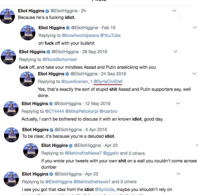 2) @EliotHiggins is well known for his abusive behaviour whilst  @bellingcat conspired with  @ForensicArchi and  @cijournalism to rig a public debate between Higgins and eminent US scientist Ted Postol (report forthcoming)  @James__Harkin  @weizman_eyal see also  https://hiddensyria.com/2020/03/06/forensic-architecture-the-emails/