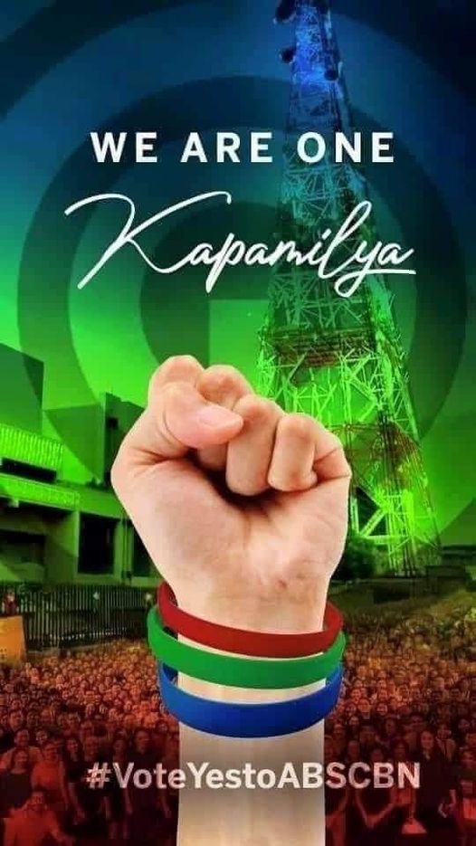 LanceZamboanga's tweet photo. WE ARE ONE KAPAMILYAβ€ππ
#VoteYesToABSCBN https://t.co/jm2lh1Hzxf