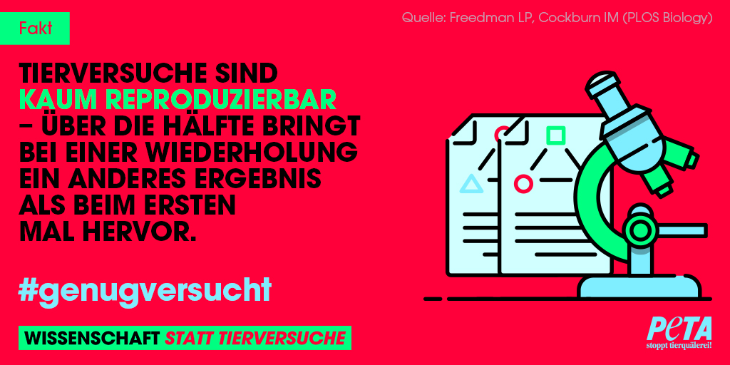 PETADeutschland's tweet photo. Tierversuche sind KEINE nachhaltige, effektive Methode zur Bekämpfung menschlicher Krankheiten – wir brauchen einen besseren Plan!
#GenugVersucht #WissenschaftstattTierversuche #RMD #ResearchModernisationDeal https://t.co/8IUparpxSL