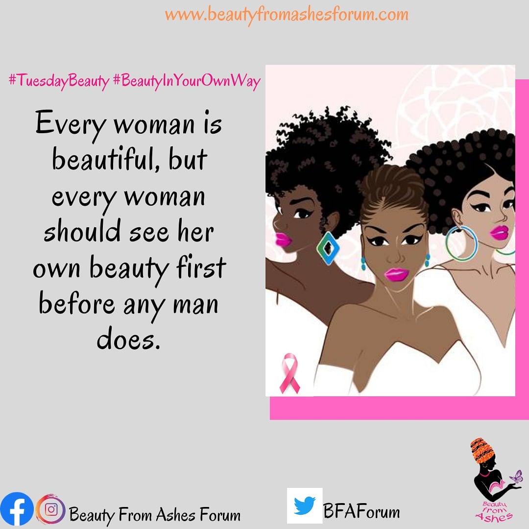 BFAForum's tweet photo. "Every woman is beautiful, she needs to see it for herself and not rely on any man to make her feel beautiful, she just needs to look in the mirror and see it for herself."
~ Lisa Sullivan
#TuesdayBeauty #TuesdayMotivation #BFAForum https://t.co/w5YmxD4aYk