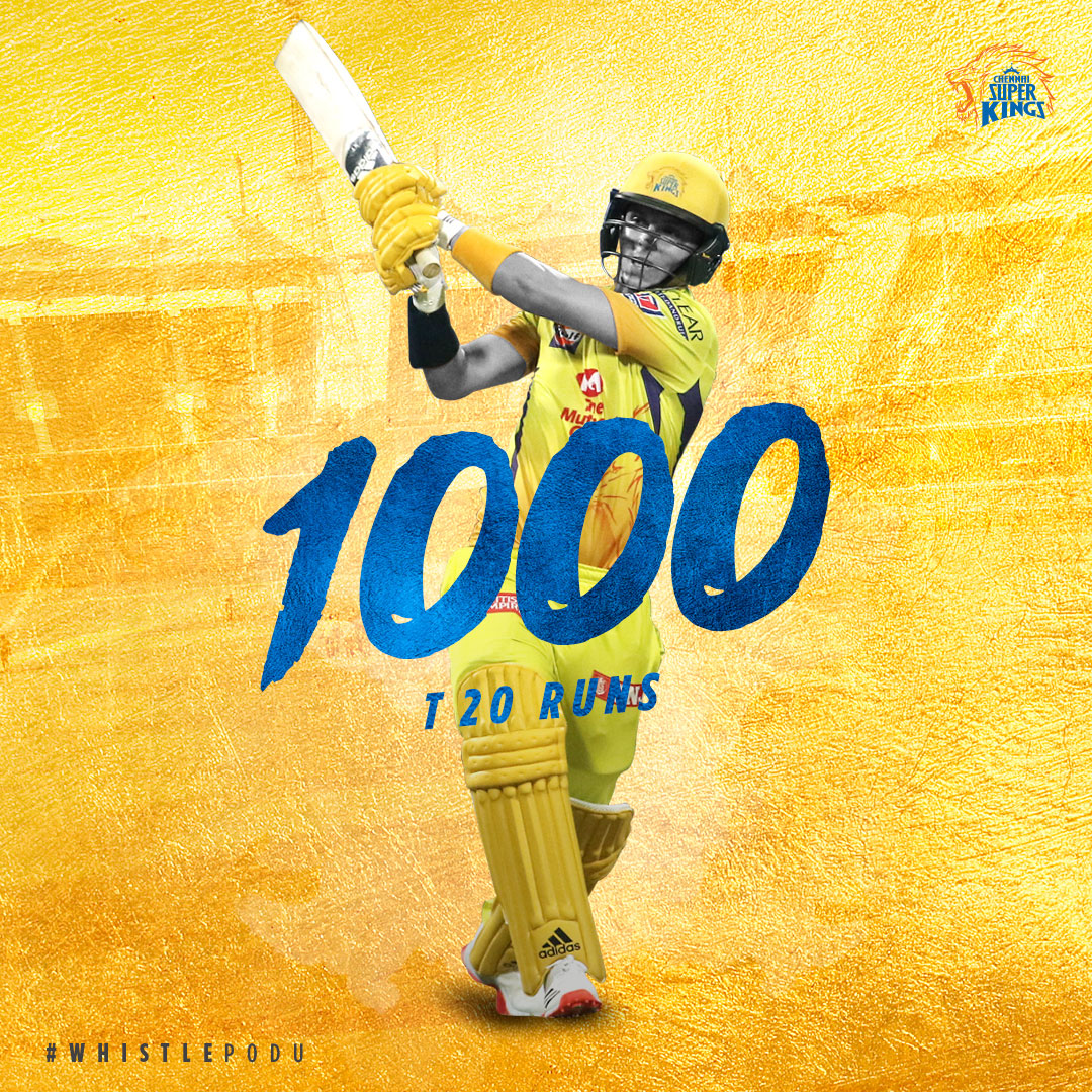 ChennaiIPL's tweet photo. Our Grand Son crossed a Grand Sum. 🦁💛 #WhistlePodu #Yellove https://t.co/2OM496Sk38