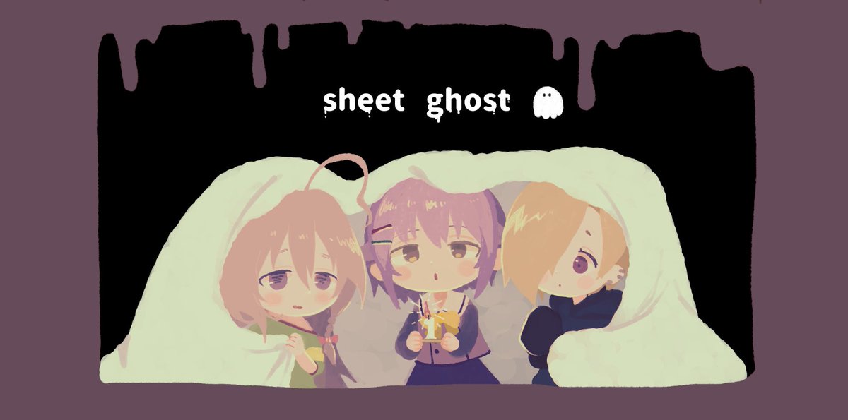 hoshi syoko ,koshimizu sachiko ,shirasaka koume multiple girls 3girls blonde hair hair over one eye hood purple hair short hair  illustration images